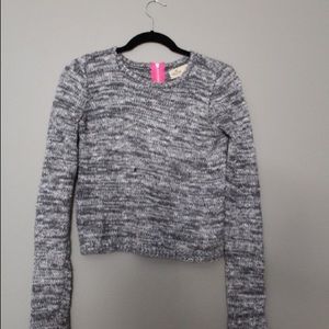 Hollister Sweater with Pink Zipper on back