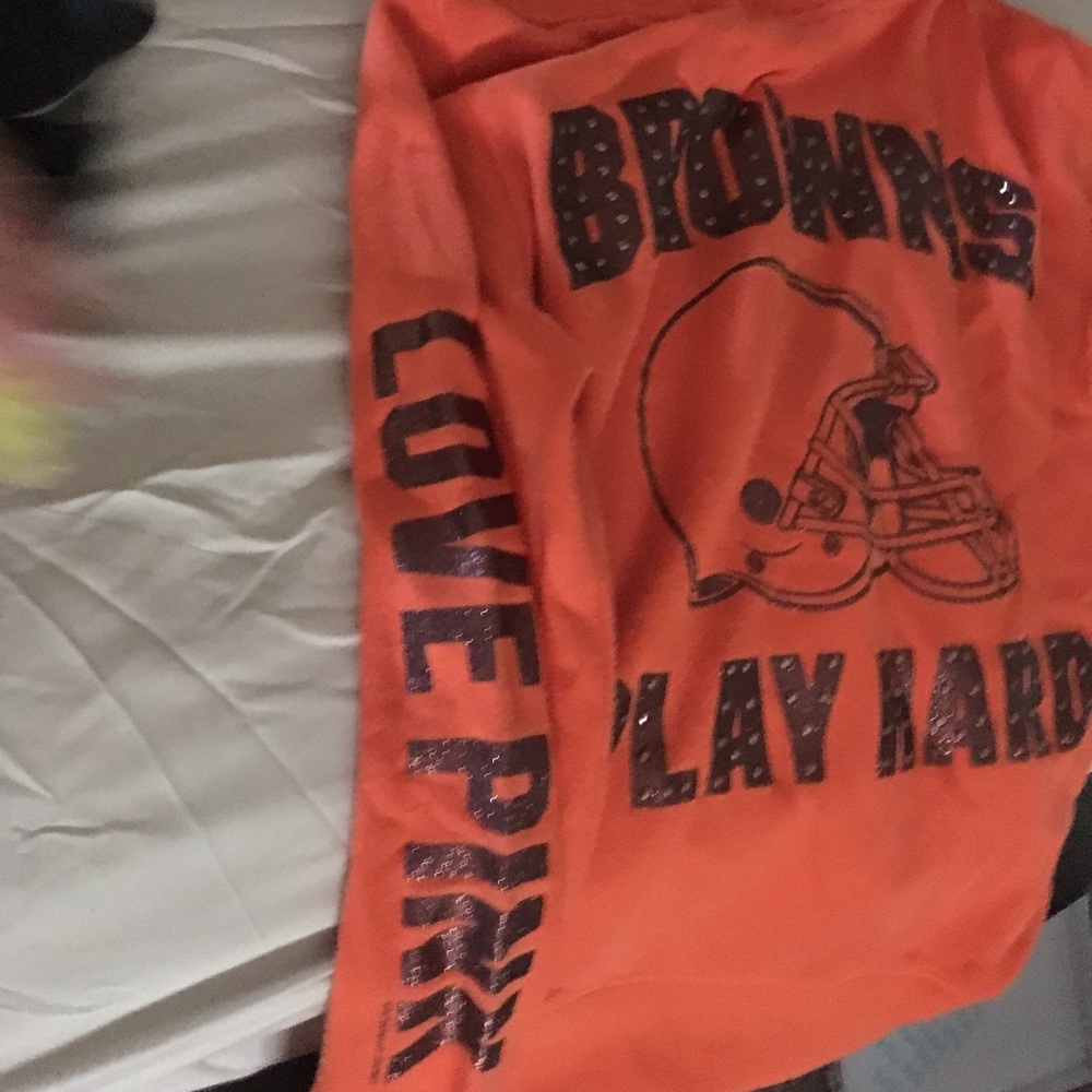 Pink NFL browns zip up hoodie trade value 100