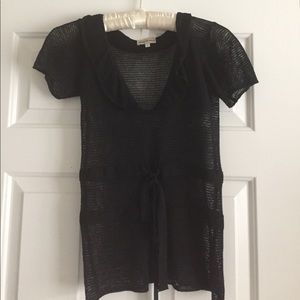Emporio Armani Black Knit Tie Top