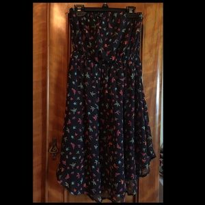 Strapless navy dress, size small