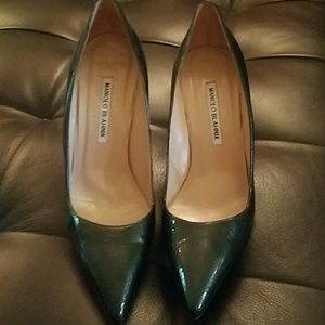 Emerald green Manolo's! KILLER DEAL!!!