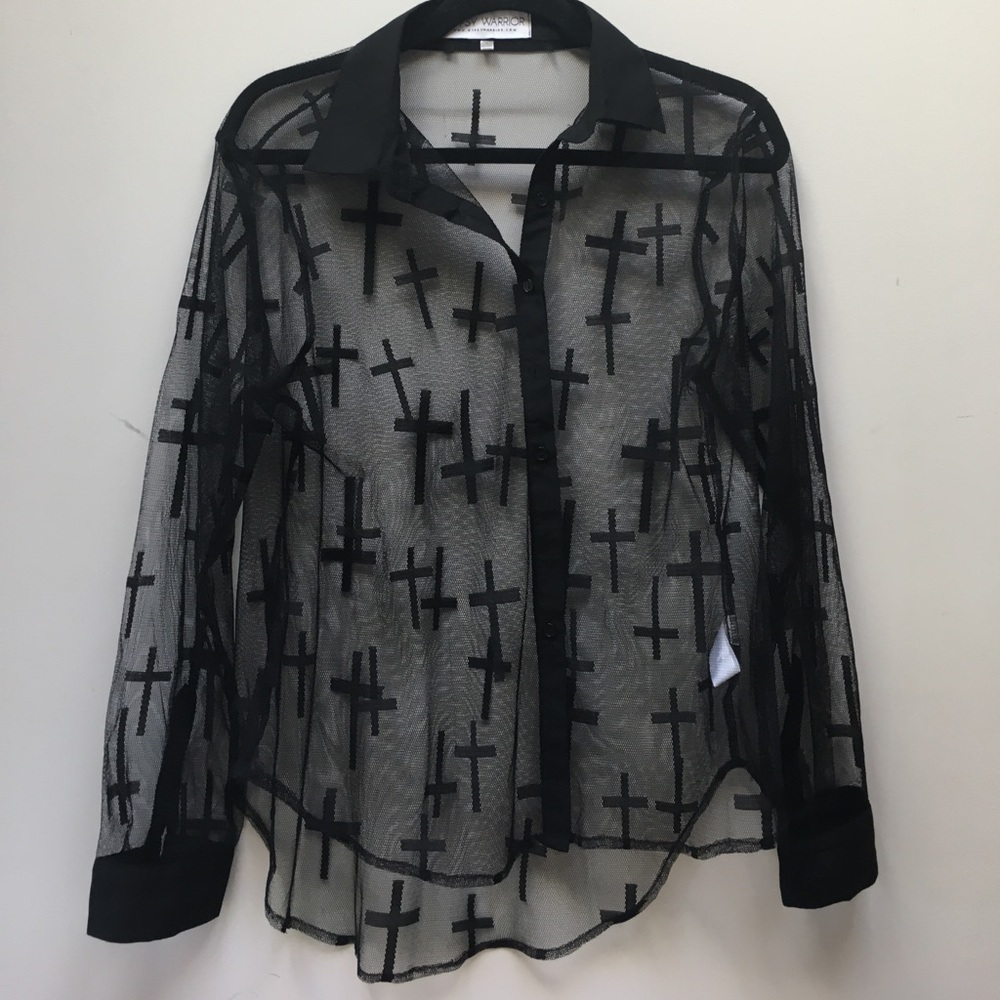 Gypsy warrior mesh blouse