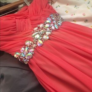 hot pink homecoming dress