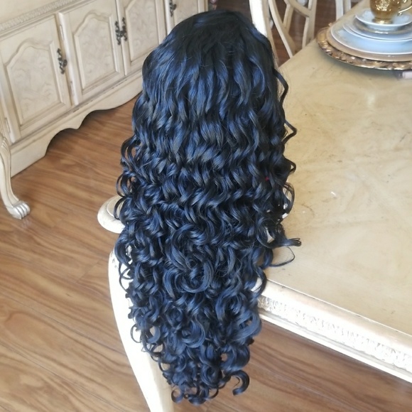 Curly Human Blend Lacefront Wig 26-28 inches!!