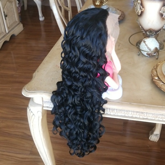 Curly Human Blend Lacefront Wig 26-28 inches!!