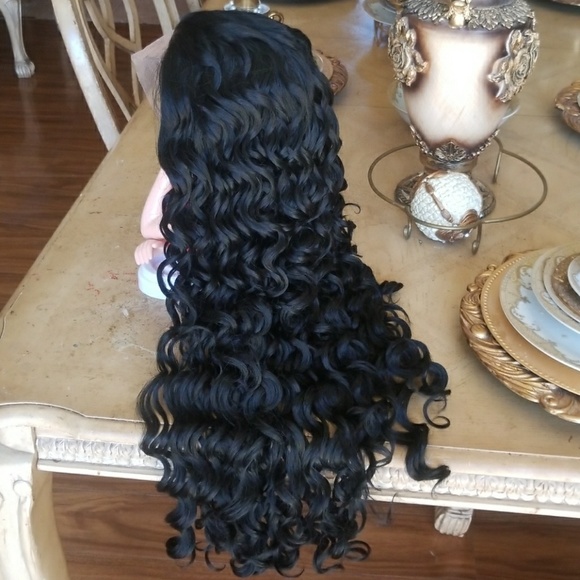 Curly Human Blend Lacefront Wig 26-28 inches!!
