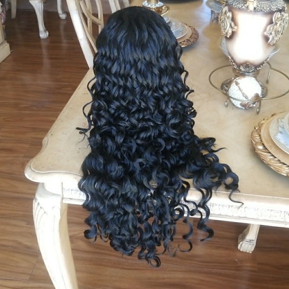 Curly Human Blend Lacefront Wig 26-28 inches!!