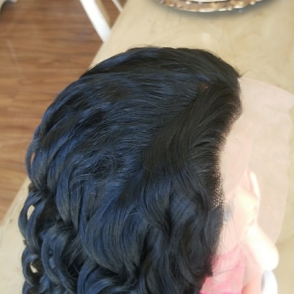 Curly Human Blend Lacefront Wig 26-28 inches!!