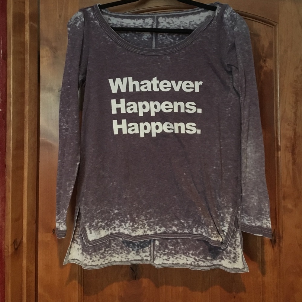 Whatever Happens Happens distressed tee
