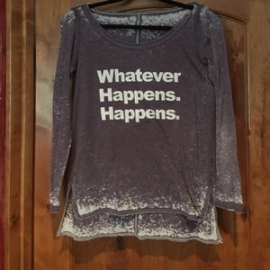 Whatever Happens Happens distressed tee