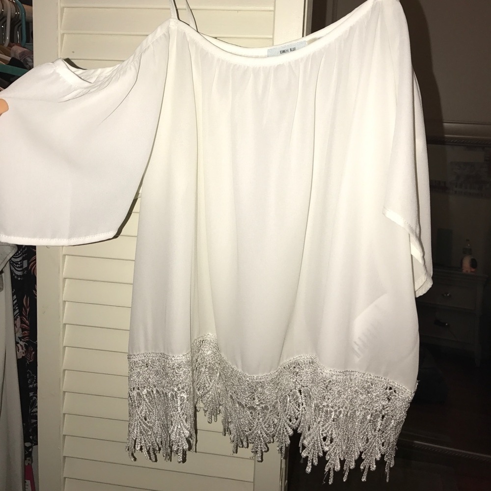 White off the shoulder top