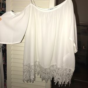 White off the shoulder top