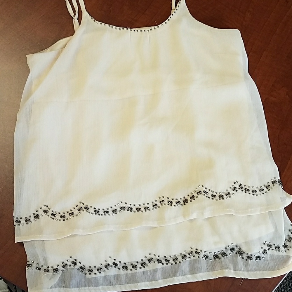 Light pink beaded tank top