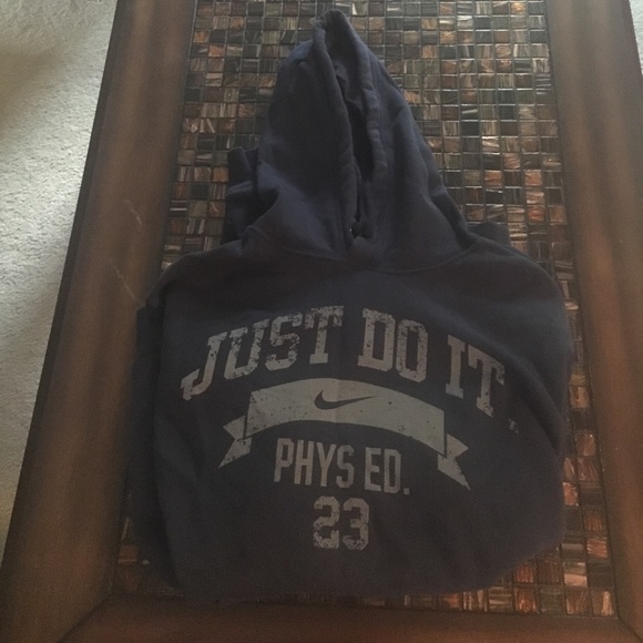Nike Tops - Blue Nike Just Do It Hooded Sweatshirt GUC