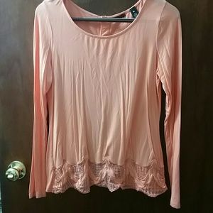 BKE Red Medium Coral Long Sleeve Shirt