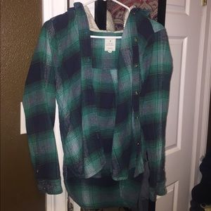 Green plaid long sleeve