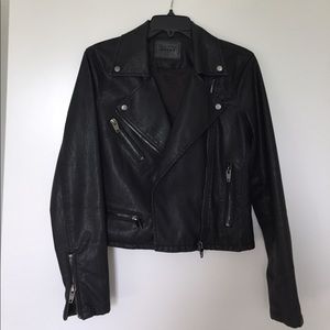 Blank NYC vegan leather moto jacket