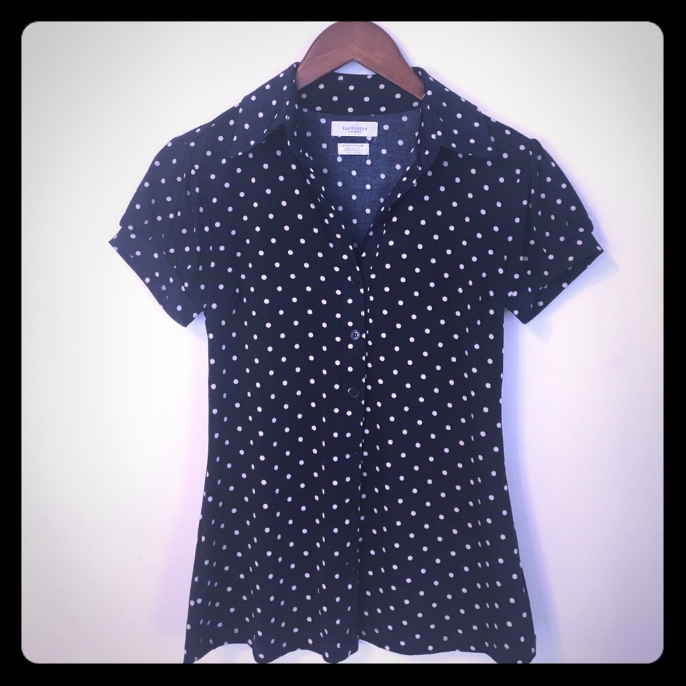 Polka dot blouse by Van Heusen