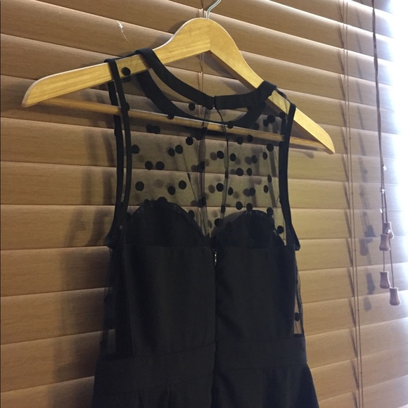 Black mesh polka dot mini dress - Picture 5 of 5