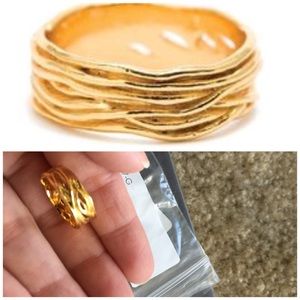 NEW gorjana ring gold tone size 7