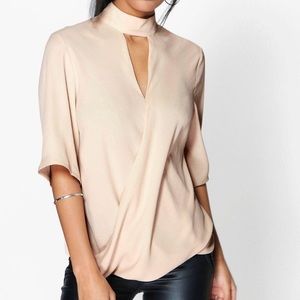 Choker Wrap Blouse