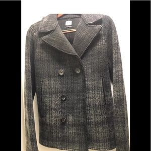 CP Company 100% Wool Plaid Peacoat