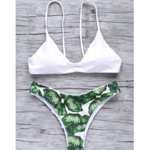 Palm tree leaves bikini NWT ✨🌴