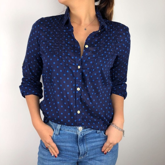 Trovata Tops - Birds of Paradis by Trovata Blue Button Up NWT