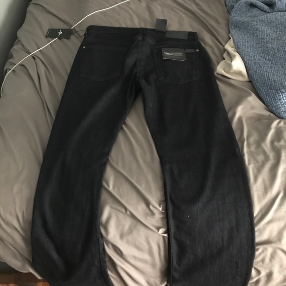 7 for all mankind black standard straight leg - Picture 3 of 3