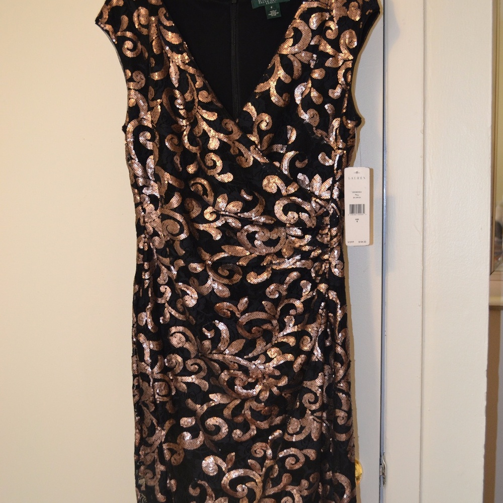 NWT Ralph Lauren Glam Sequin Dress