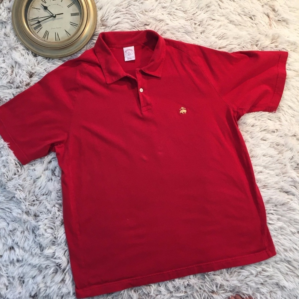 BROOKS BROTHERS 346 Polo Burgundy Large