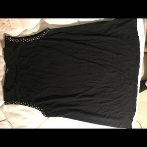 Black studded muscle tank