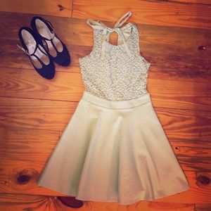 Mint mini skater dress