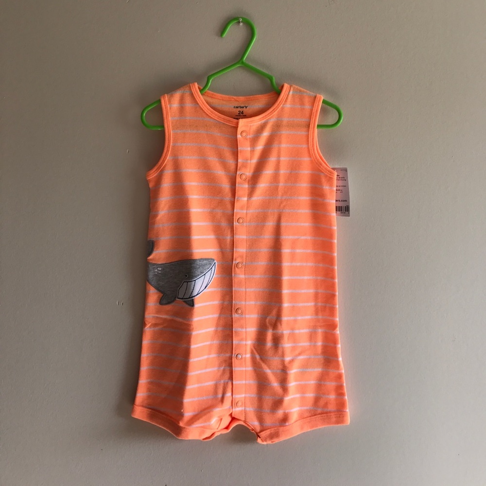 NWT Carters 24 Month Sleeveless Striped Romper