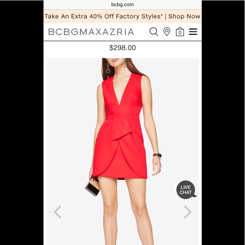 Bcbg maxazria coral cocktail dress