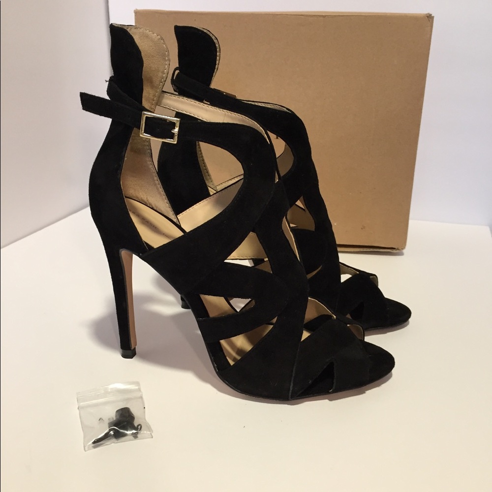 Zara Suede Black Sandal