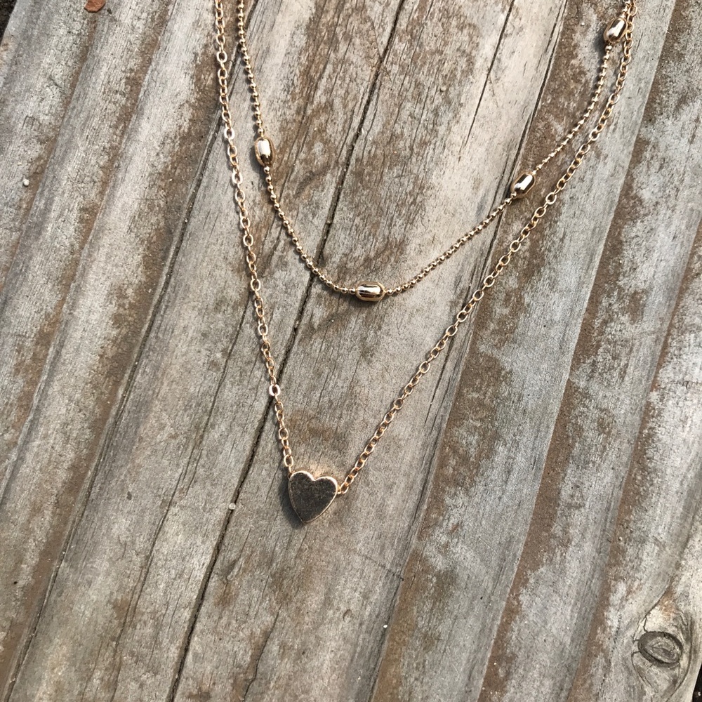 DOUBLE HEART ♡ Choker Necklace GIFT - Picture 5 of 5