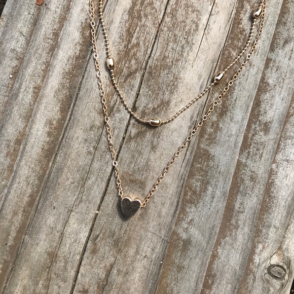 DOUBLE HEART ♡ Choker Necklace GIFT - Picture 5 of 5