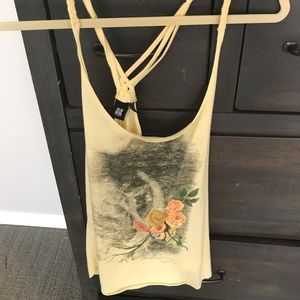 Yellow cross back tank