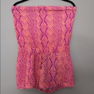 Romper, Tribal Print Pink and Orange
