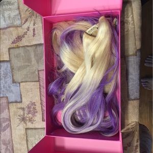 Hair extensions blonde to purple tips