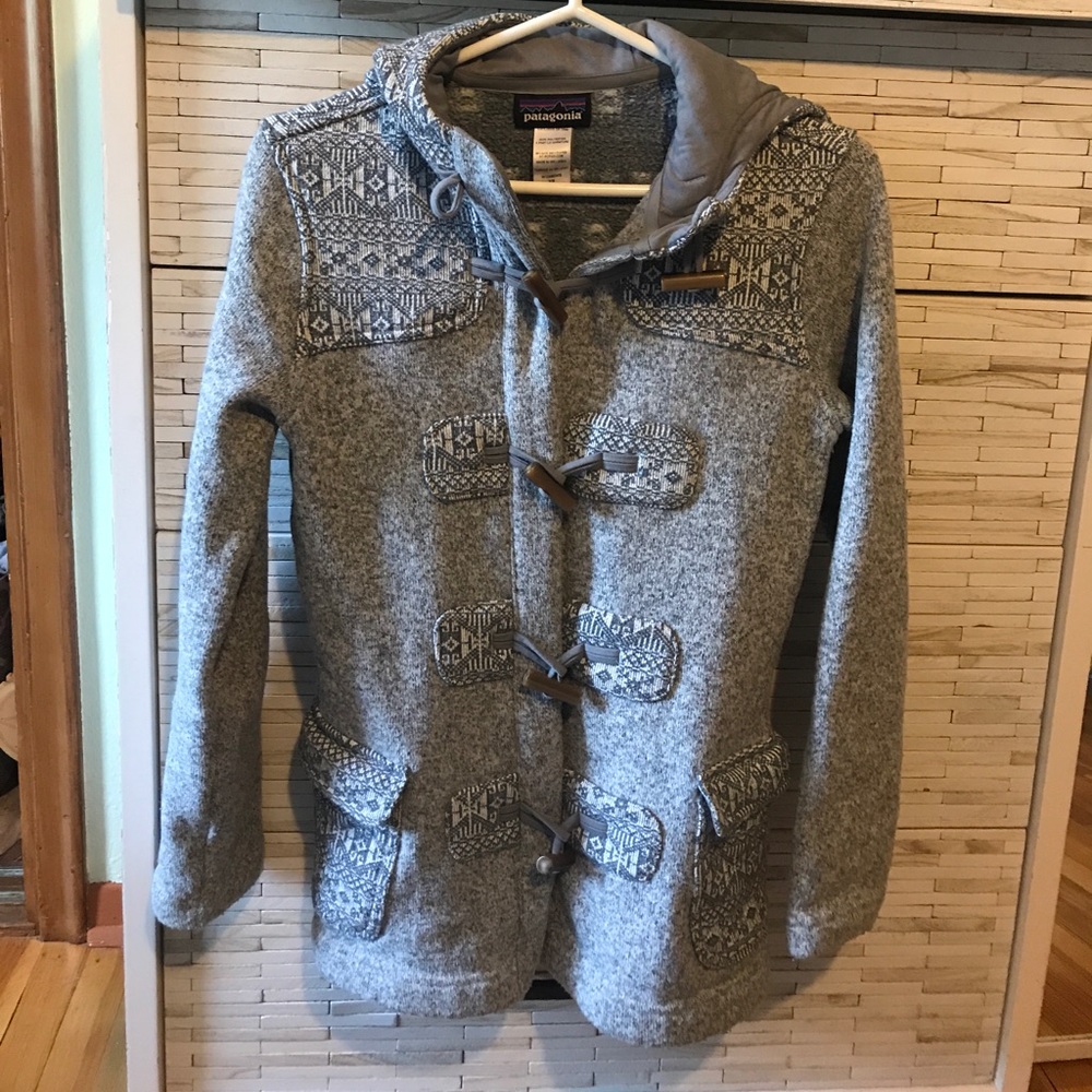 Patagonia Grey Jacket with grey/white pattern XS
