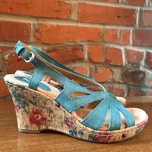 NWOB B.O.C Nubuck Wedges. Never been worn. Size 8.