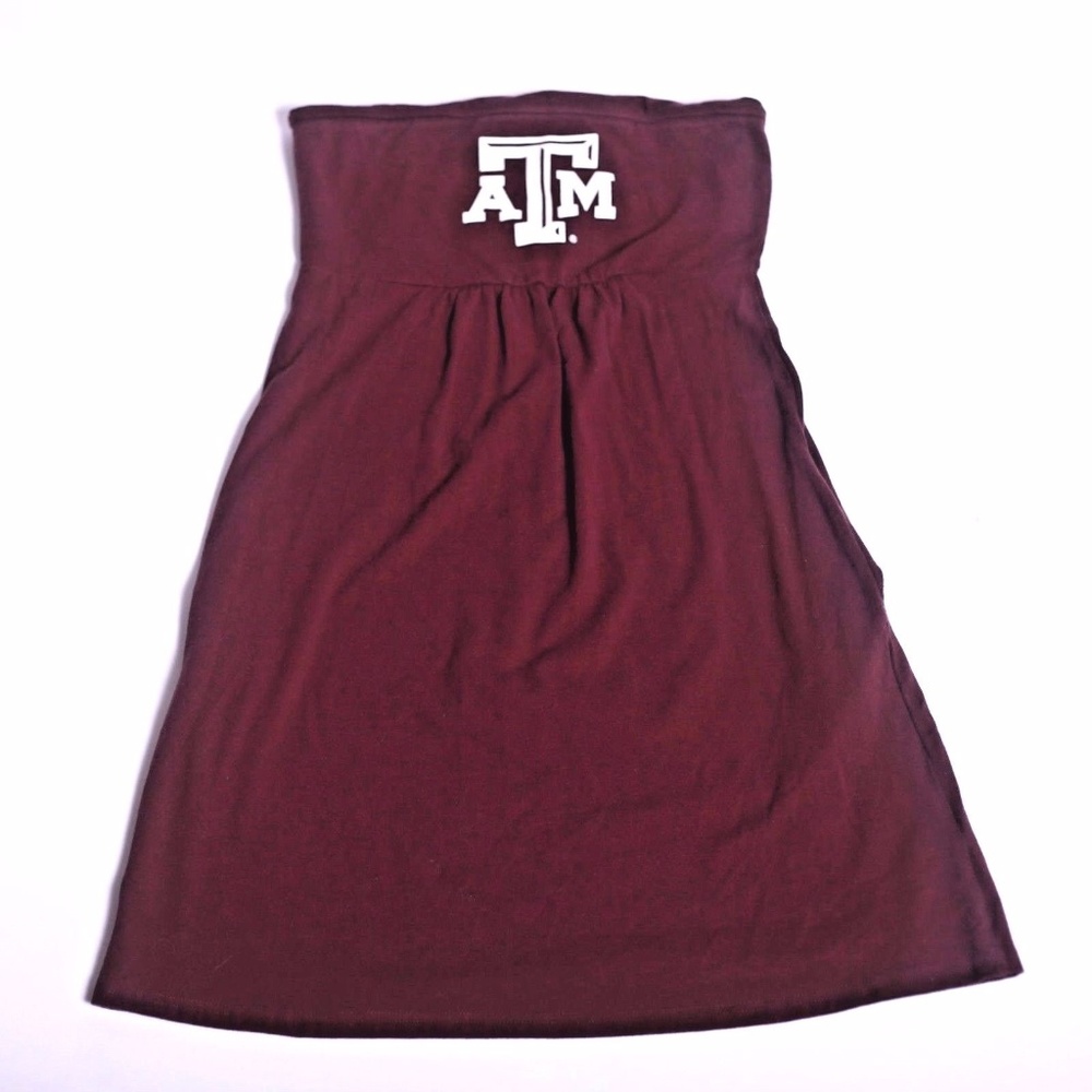Texas A&M Aggies Womens Size S Strapless Dress