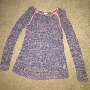 Blue and orange sweater