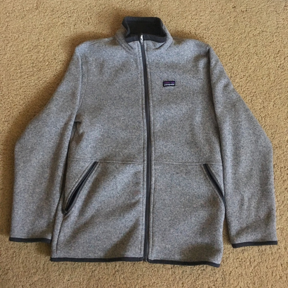 Boy's Patagonia Fleece Lined Zip-Up Jacket