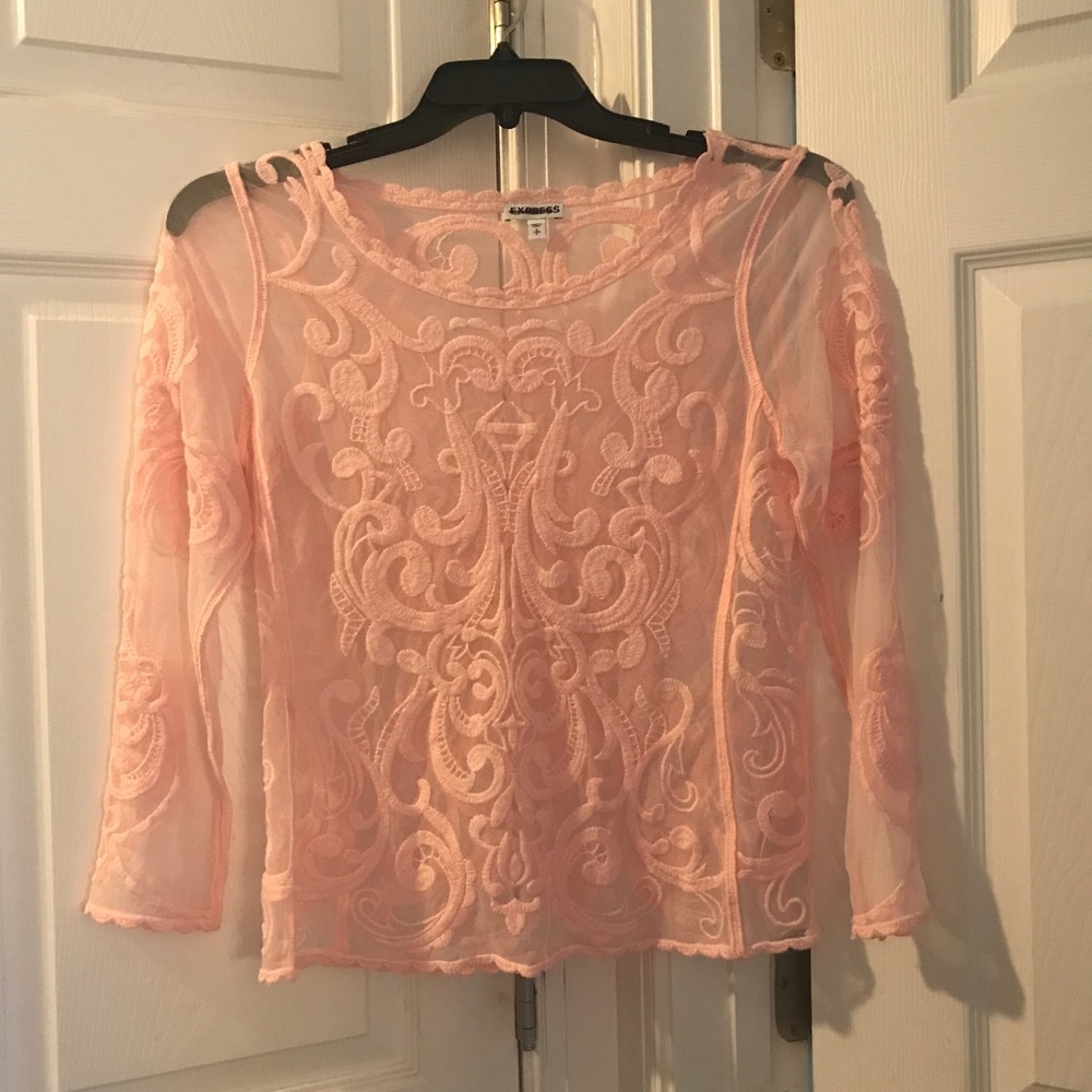 Pretty pink Express top