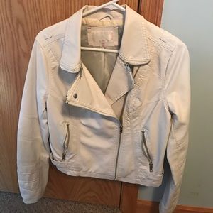 White leather jacket