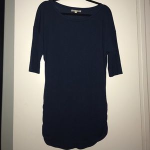Express One Eleven Side Ruched Tunic Tee - Small