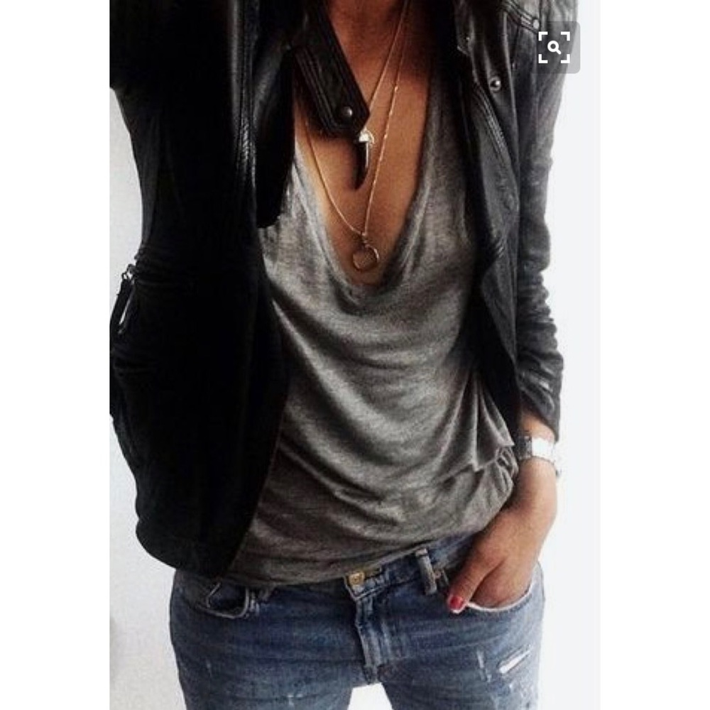 Vegan leather biker jacket